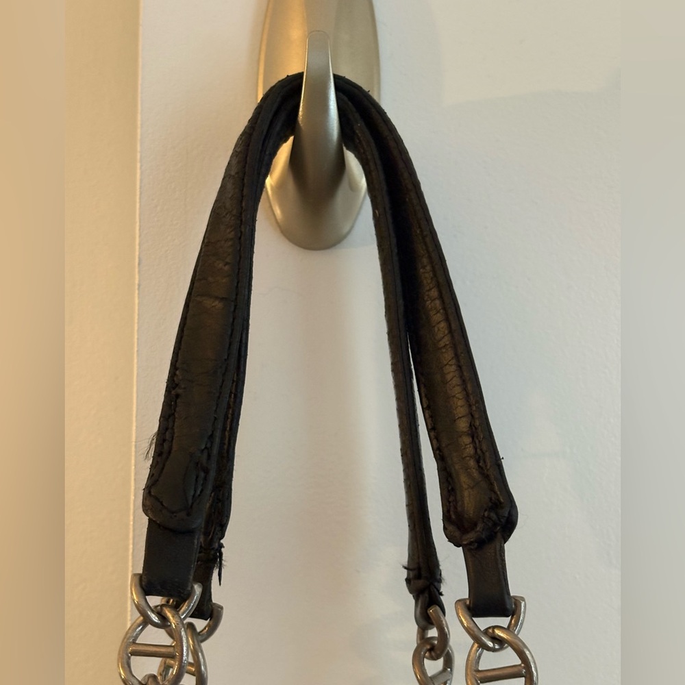 Prada Y2K Black Nylon Chain Strap Tote Bag - Picture 4 of 10